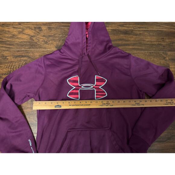 Under Armour Purple Women’s Long Sleeve Pullover Hoodie Sz:L - Picture 6 of 7